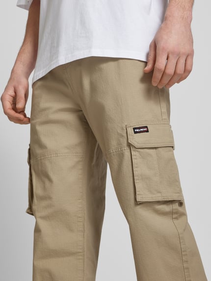 REVIEW Cargobroek met labeldetail Beige - 3