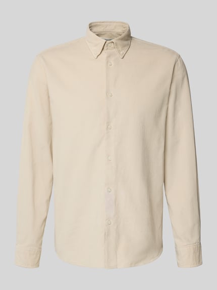 Selected Regular fit ribcordoverhemd van puur katoen, model 'DANNI' Offwhite - 2