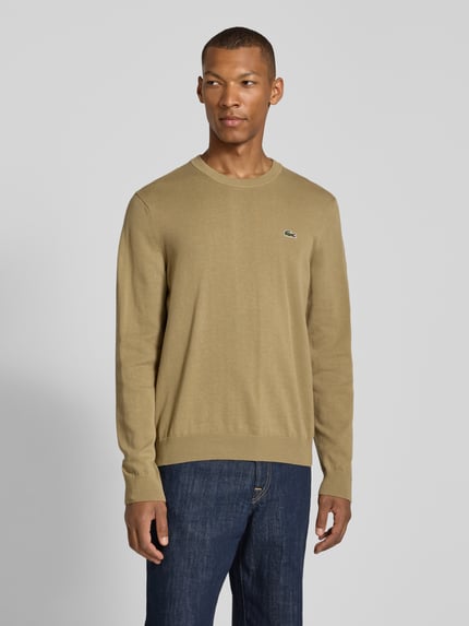 Lacoste Regular Fit Pullover aus Baumwoll-Mix  Beige 4