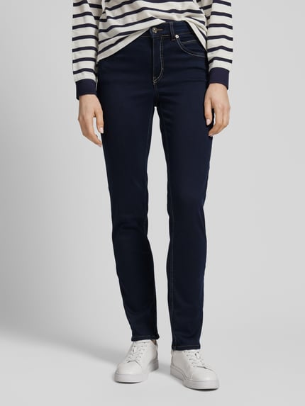 MAC Straight-fit jeans met stretchanteil model 'MELANIE' Marineblauw - 4