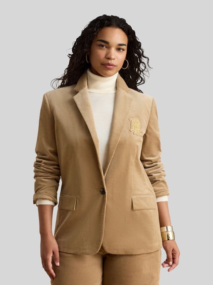 Lauren Ralph Lauren Regular Fit Kurzblazer mit Logo-Applikation Camel 6