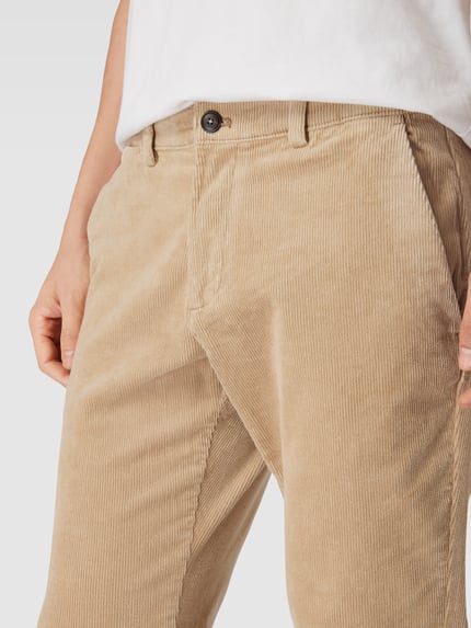 MANGO Hose in Cord-Optik Modell 'berdam' Beige 3