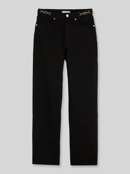 Tommy Hilfiger tapered fit jeans van puur katoen Zwart - 2