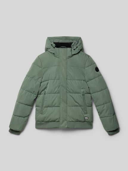 Cars Jeans Gewatteerd jack met labelpatch, model 'HASWAR’ Rietgroen - 1