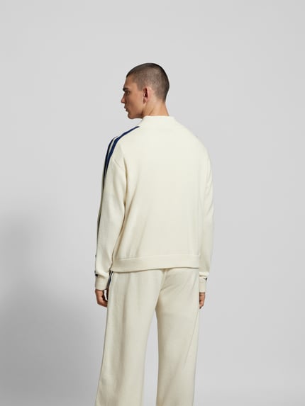 Dsquared2 Gebreid jack met geribde boorden Offwhite - 5