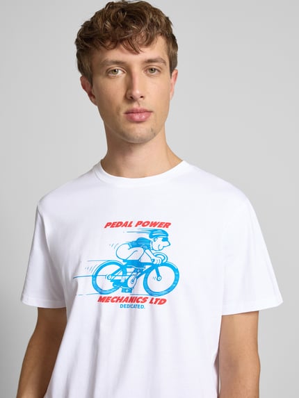 Dedicated T-Shirt mit Motiv-Print Weiss 3