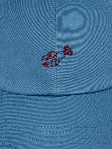 Produktfoto, Basecap aus reiner Baumwolle - Special Drop von Marc O'Polo Denim in Blau mit Optik: Unifarben, Logo- & Motiv-Stitching, Riegelverschluss