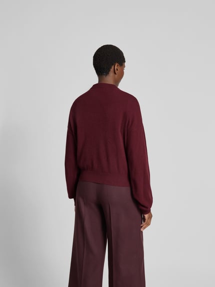 ROTATE Sweatshirt met kasjmier Bordeaux - 5