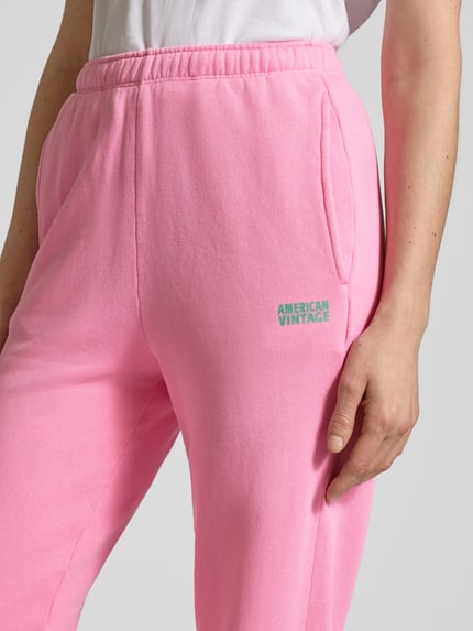 American Vintage Loose Fit Sweatpants mit Seitentaschen Modell 'ZUBIRD' Rosa 3