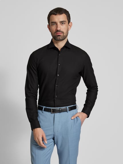 Jake*s Slim Fit Business-Hemd mit Kentkragen Black 4