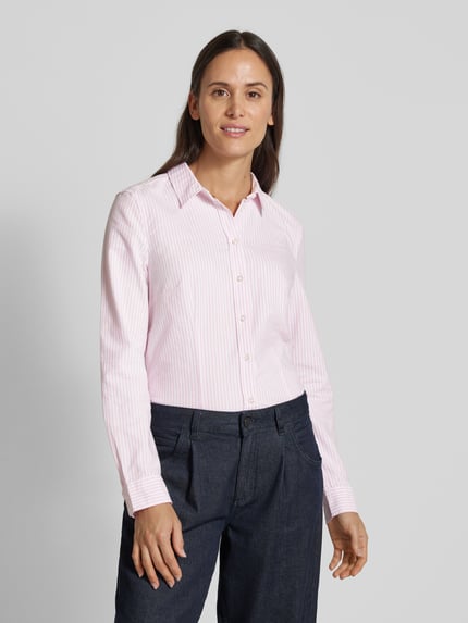 Christian Berg Woman Slim Fit Hemdbluse mit Manschetten Rosa 4