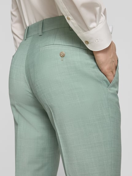 WILVORST Regular fit pantalon met persplooien Mintgroen - 3