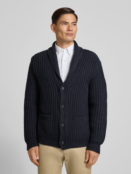 BOSS Cardigan met normale pasvorm in een nieuwe mix van wol en kasjmier - BECKHAM x BOSS Marineblauw - 4