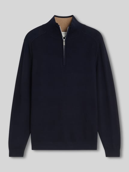 Tom Tailor Regular fit pullover met schipperskraag Marineblauw - 2