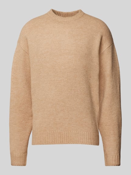 JACK & JONES Strickpullover mit Woll-Anteil Modell 'OLLIE' Beige 2