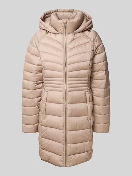 MICHAEL Michael Kors Gewatteerde lange jas met gevoerde opstaande kraag, model 'Packable' Beige - 2