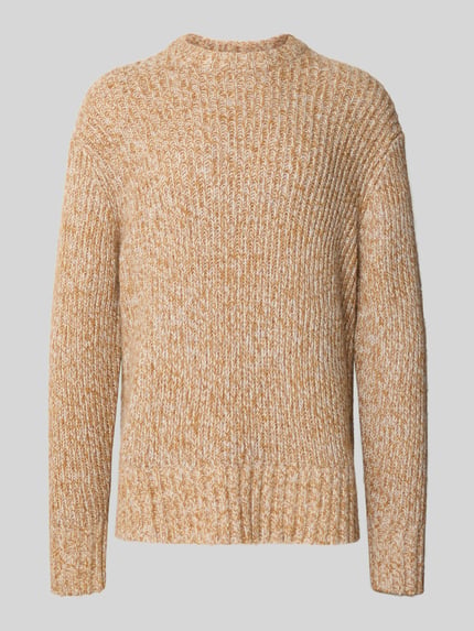 Selected Relaxed Fit Wollpullover mit überschnittenen Schultern Modell 'CHICAGO' Hellbraun 2