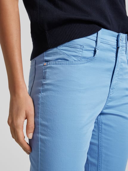 Brax Stoffen broek met verkorte pasvorm, model 'MARY' Blauw - 3