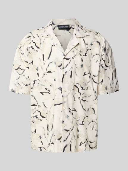 PEGADOR Relaxed fit vrijetijdsoverhemd met labelstitching, model 'Novo' Ecru - 2