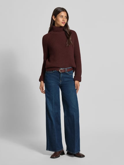 Raffaello Rossi Wide Leg Jeans mit Bügelfalten Modell 'SEVENTY' Dunkelblau 1