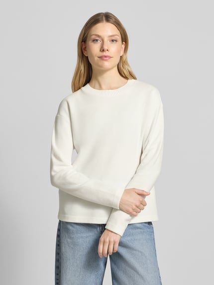 s.Oliver RED LABEL Regular Fit Pullover aus Baumwoll-Mix Offwhite 4