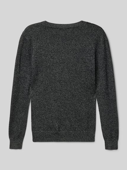 GUESS Regular Fit Pullover aus Viskose-Mix in Strick-Optik Black 3