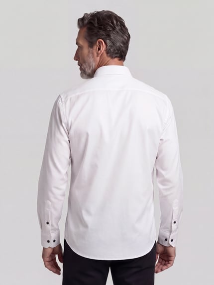 OLYMP Luxor Comfort Fit Businesshemd mit floraler Innenleiste Weiss 5