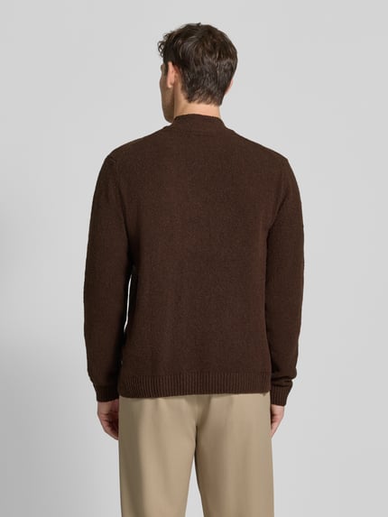JACK & JONES Premium Strickpullover mit Polokragen Modell 'MAVERICK' Schoko 5