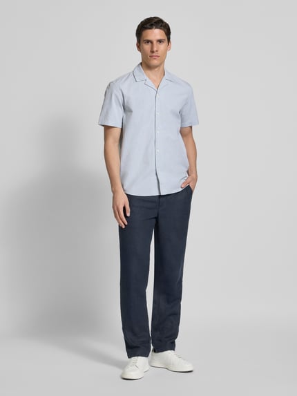 Tom Tailor Denim Relaxed Fit Freizeithemd aus reiner Baumwolle Hellblau Melange 1
