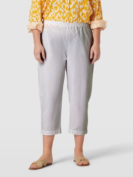 Marina Rinaldi PLUS SIZE capribroek met elastische band, model 'RECOARO' Wit - 4