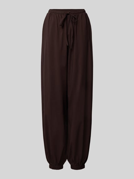 Balloon fit stoffen broek van viscosemix model 'Hamy' Shop The Look MANNEQUINE