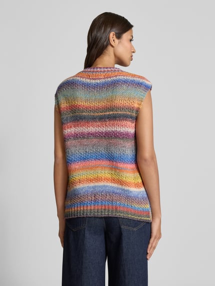 LOLLYS LAUNDRY Strickweste mit Rundhalsausschnitt Modell 'Nynne' Orange 5