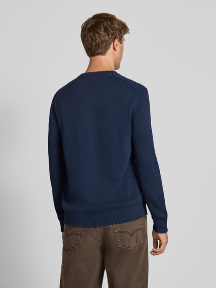Tommy Jeans Regular Fit Strickpullover aus reiner Baumwolle Marine 5