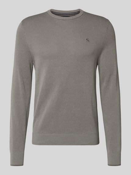 LERROS Strickpullover mit Label-Stitching Dunkelgrau 2