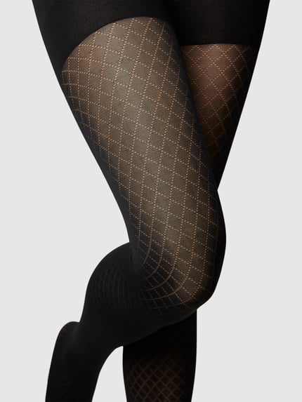 MAGIC Bodyfashion Panty met verstevigde tenen, model 'INCREDIBLE LEGS' Metallic zwart - 3