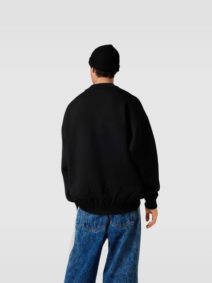 VETEMENTS oversized sweatshirt met labelstitching Zwart - 5