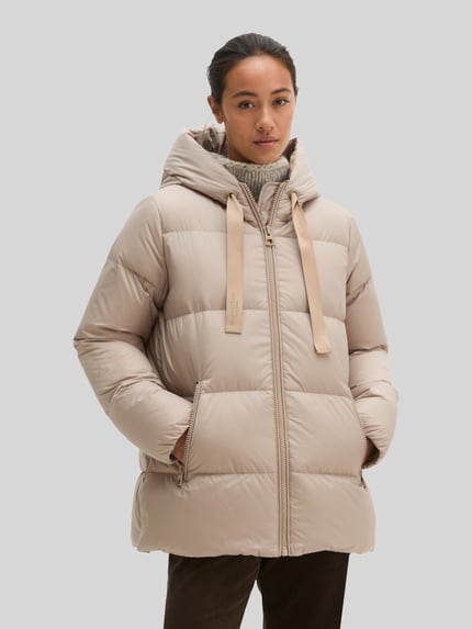 Marc O'Polo Regular Fit Daunenjacke mit Kapuzenkragen Taupe 4