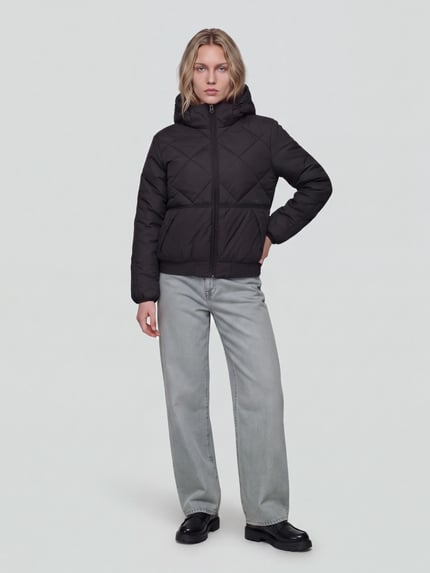 G-Star RAW Regular Fit Steppjacke mit Kapuze Black 1