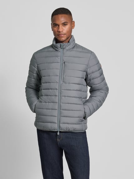 Save The Duck Steppjacke mit Zweiwege-Reißverschluss Modell 'ERION' Silber 4