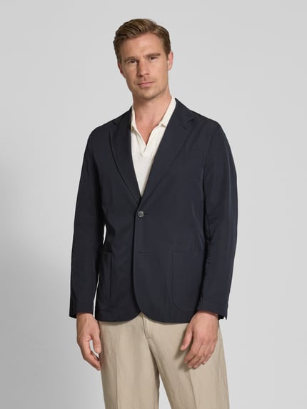 Tommy Hilfiger Marynarka do garnituru o kroju regular fit z fakturowanego materiału Granatowy 4