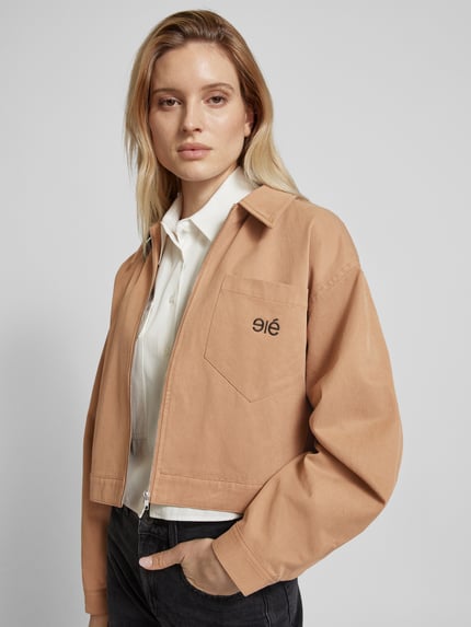 esmé studios Jacke mit Label-Stitching Modell 'Riko' Camel 3