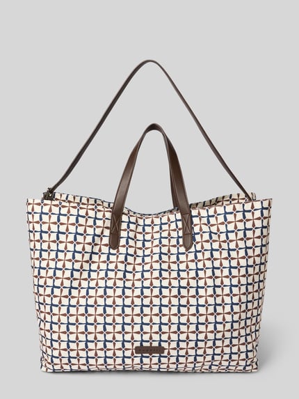 bugatti Shopper mit Label-Patch Modell 'Finn' Offwhite 2