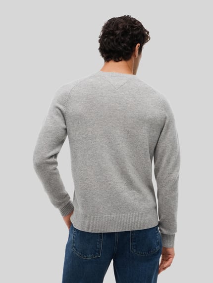 Tommy Hilfiger Regular Fit Pullover aus Lammwoll-Mix Hellgrau 5