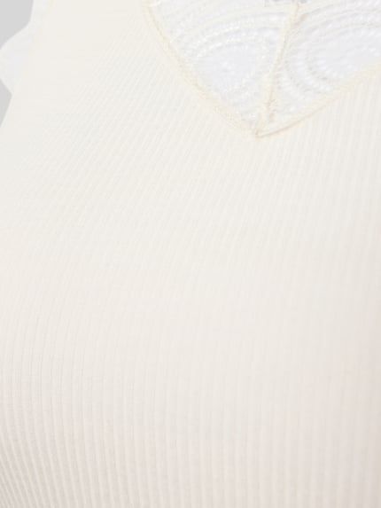 HANRO Tanktop met kant Offwhite - 2