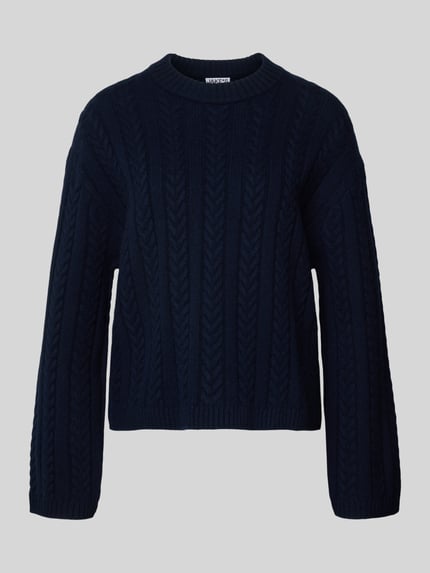 Strickpullover aus Wolle mit Zopfmuster Shop The Look MANNEQUINE