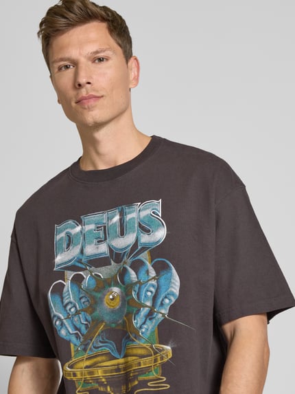 DEUS EX MACHINA T-Shirt mit Label-Print Anthrazit 3