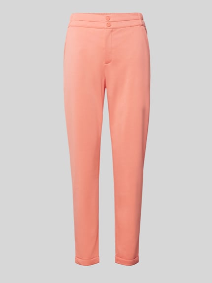 FREE/QUENT Broek van viscose met steekzakken opzij, model 'NANNI' Koraal - 2