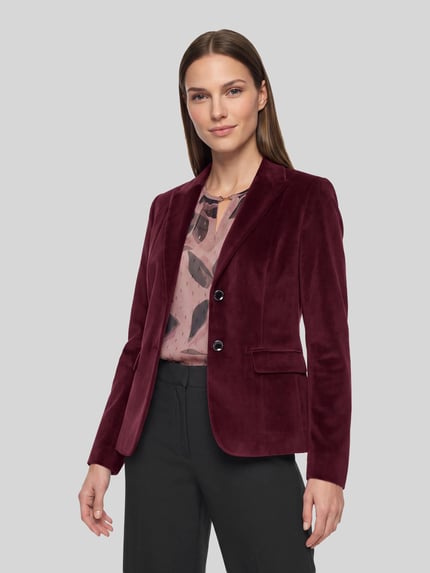 Betty Barclay Regular Fit Longline Blazer mit Zierknöpfen Bordeaux 4