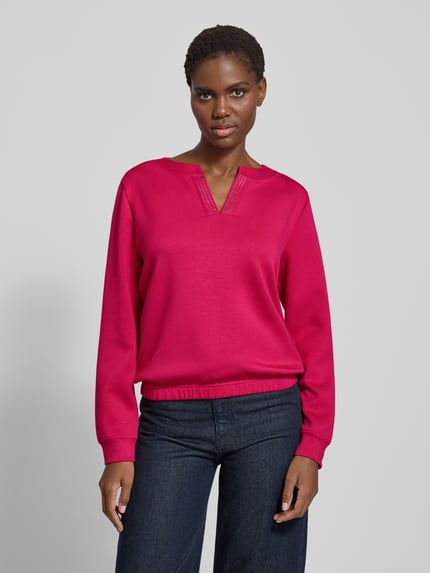 Tom Tailor Regular Fit Sweatshirt mit Viskose-Anteil Pink 4
