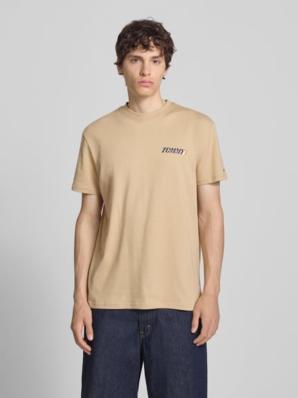 Tommy Jeans regular fit T-shirt van puur katoen Beige - 4